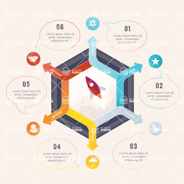 Infographic Templates Collection - Vector, Photoshop, PowerPoint, Google Slides - Modern Infographic Template Design with Speech Bubbles